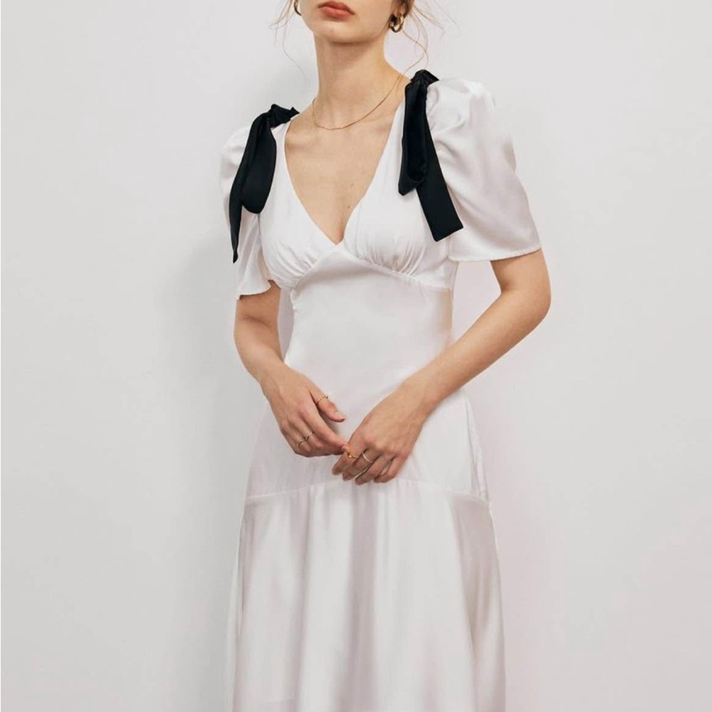 Kylie Jenner Satin Dress with Bows